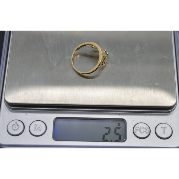 Real Solid 10K Yellow Gold 10.6mm CZ Crown Womens Ring 2.5 gram ALL Sizes - Picture 4 of 5